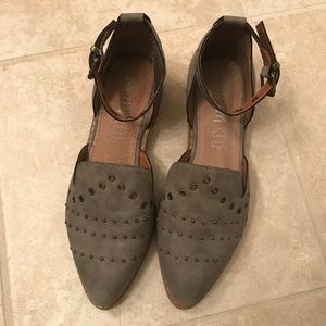 Ankle Strap Flats with Grommets